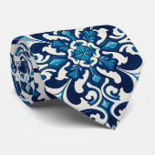 Blaue Kachelhalsbinse Krawatte (Gerollt)