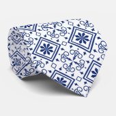 Blaue Kachelhalsbinse Krawatte (Gerollt)