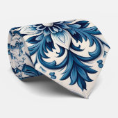 Blaue Kachelhalsbinse Krawatte (Gerollt)