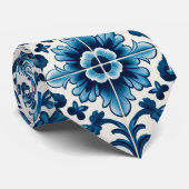 Blaue Kachelhalsbinse Krawatte (Gerollt)