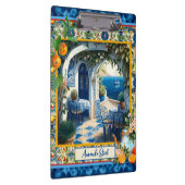 Blaue Kacheln aus sizilianischem Mittelmeer Klemmbrett (Rechts)