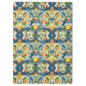 Blaue Kacheln aus sizilianischem Mittelmeer Klemmbrett (Rückseite)