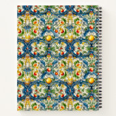 Blaue Kacheln aus sizilianischem Mittelmeer Notizblock (Rückseite)