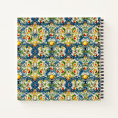 Blaue Kacheln aus sizilianischem Mittelmeer Notizblock (Rückseite)