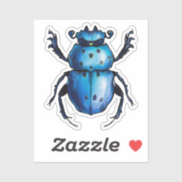 Blaue Käfer Art Entomologie Insekt Aufkleber