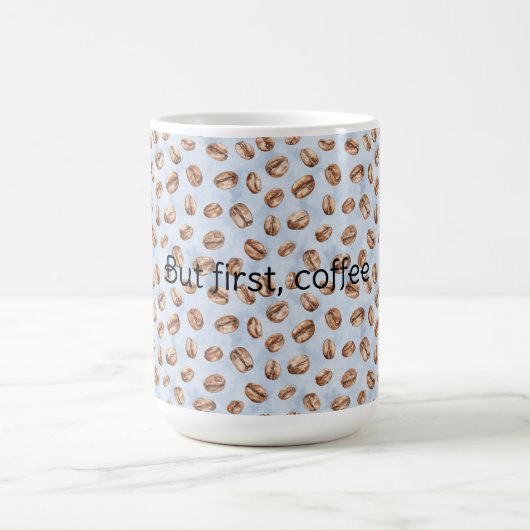 Blaue Kaffeebohnen Kaffeetasse (Mittel)
