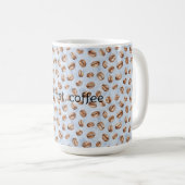 Blaue Kaffeebohnen Kaffeetasse (VorderseiteRechts)