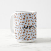 Blaue Kaffeebohnen Kaffeetasse (Vorderseite Links)