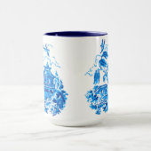 Blaue Kaffeetasse des Weide-China-Entwurfs-15oz (Zentrum)