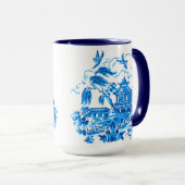 Blaue Kaffeetasse des Weide-China-Entwurfs-15oz (VorderseiteRechts)
