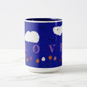 BLAUE KAFFEETASSE FÜR DEN OUTDOOR-BEREICH MIT DER 
