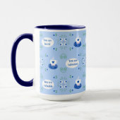 Blaue Kaffeetassen-Affirmationen-Tasse Tasse (Links)