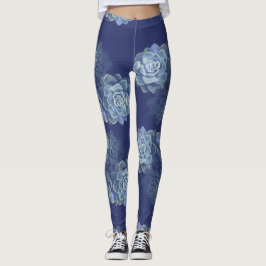 Blaue Kaktus Leggings