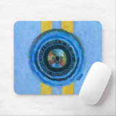 Blaue Kamera Mousepad (Mit Mouse)