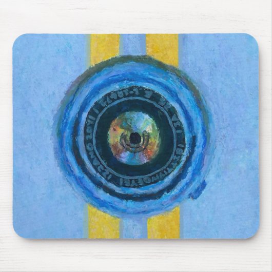 Blaue Kamera Mousepad (Vorne)