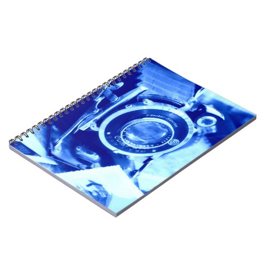 Blaue Kamera Notizblock (Linke Seite)