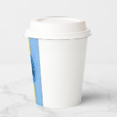 Blaue Kamera Pappbecher (Links)