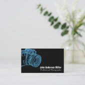 Blaue Kamera-Röntgenstrahl-Fotograf-Visitenkarten Visitenkarte (Stehend Vorderseite)