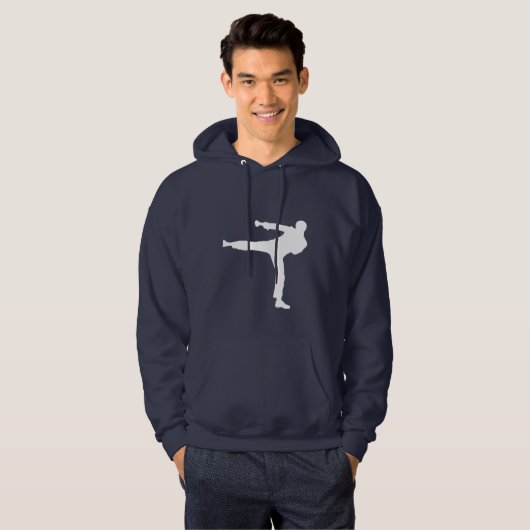 Blaue Kampfkünste Hoodie (Vorne ganz)