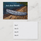 Blaue Kanu-Malerei, Boots-Mietgeschäft Visitenkarte (Vorne/Hinten)