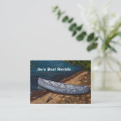 Blaue Kanu-Malerei, Boots-Mietgeschäft Visitenkarte (Stehend Vorderseite)