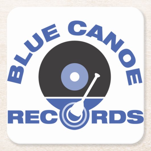 Blaue Kanu-Plattenen-Untersetzer Rechteckiger Pappuntersetzer (Vorderseite)