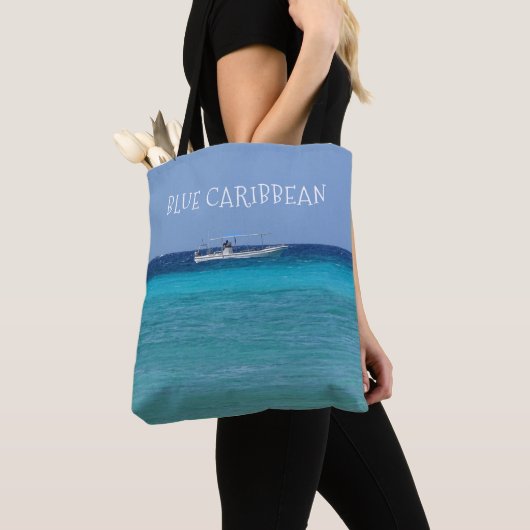 Blaue Karibik (anpassbar) Tasche (Von Nahem)
