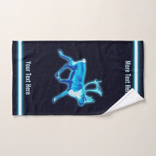 Blaue Karibik (Reindeer) Badhandtuch Set (Handtuch)