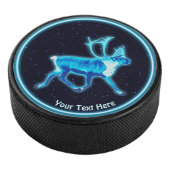 Blaue Karibik (Reindeer) Eishockey Puck (3/4)
