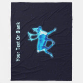 Blaue Karibik (Reindeer) Fleecedecke (Vorderseite)