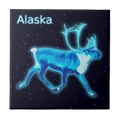 Blaue Karibik (Reindeer) Fliese (Vorderseite)