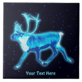 Blaue Karibik (Reindeer) Fliese (Vorderseite)