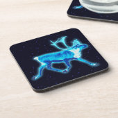 Blaue Karibik (Reindeer) Getränkeuntersetzer (Linke Seite)
