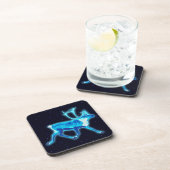 Blaue Karibik (Reindeer) Getränkeuntersetzer (Rechte Seite)