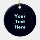 Blaue Karibik (Reindeer) Keramik Ornament (Hinten)