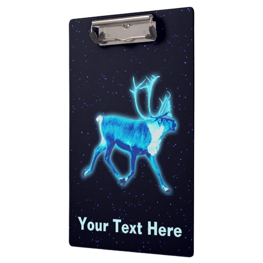 Blaue Karibik (Reindeer) Klemmbrett (Links)