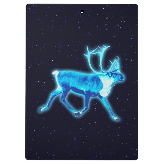 Blaue Karibik (Reindeer) Klemmbrett (Rückseite)