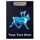 Blaue Karibik (Reindeer) Klemmbrett (Vorderseite)