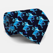 Blaue Karibik (Reindeer) Krawatte (Gerollt)