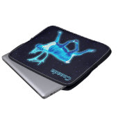 Blaue Karibik (Reindeer) Laptopschutzhülle (Vorne Knopf)