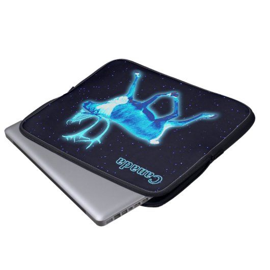 Blaue Karibik (Reindeer) Laptopschutzhülle (Vorne Knopf)