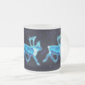 Blaue Karibik (Reindeer) Mattglastasse (VorderseiteRechts)