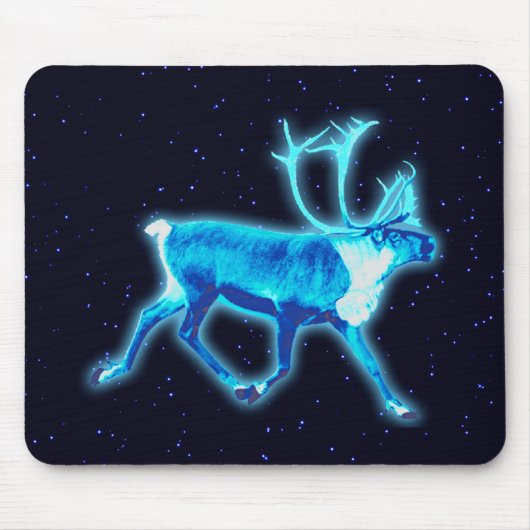 Blaue Karibik (Reindeer) Mousepad (Vorne)