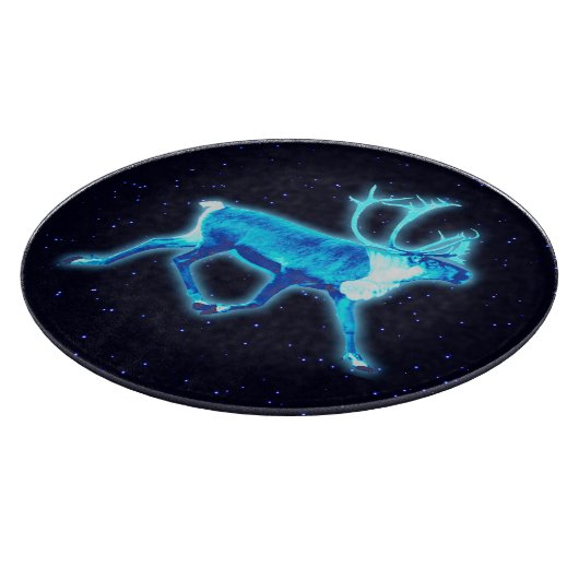 Blaue Karibik (Reindeer) Schneidebrett (Ecke)