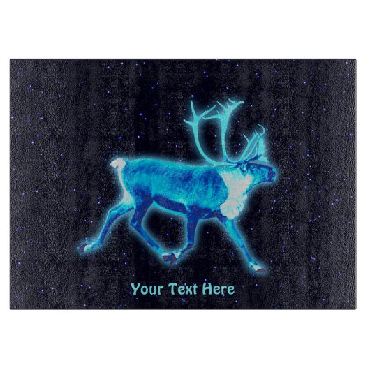 Blaue Karibik (Reindeer) Schneidebrett (Vorderseite)