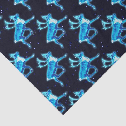 Blaue Karibik (Reindeer) Seidenpapier (Ausschnitt)