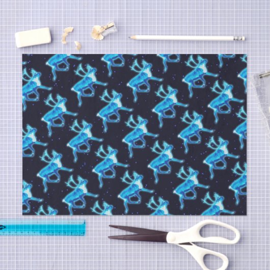 Blaue Karibik (Reindeer) Seidenpapier (Handwerk)