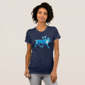 Blaue Karibik (Reindeer) T-Shirt (Vorne ganz)