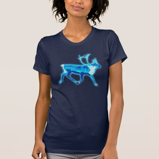 Blaue Karibik (Reindeer) T-Shirt (Vorderseite)
