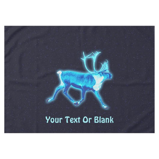 Blaue Karibik (Reindeer) Tischdecke (Vorderseite (Horizontal))